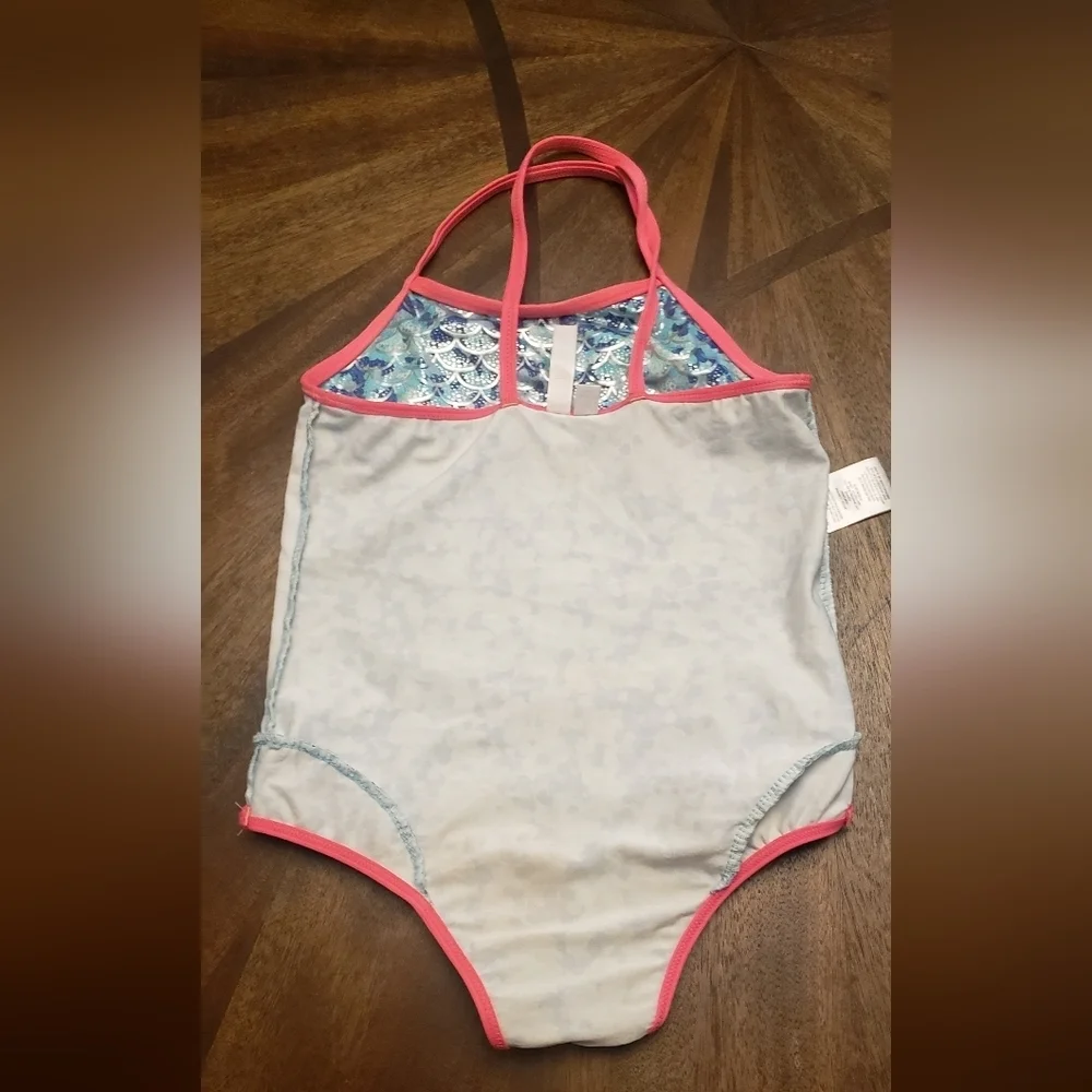 Limited Too Swimwear with Ruffle Trim - Blue and Pink Size 6x